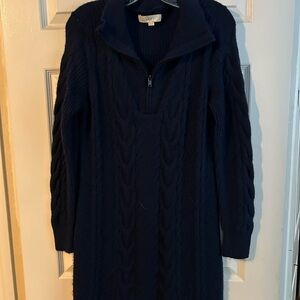 LOFT Navy Blue Knit Sweater Dress